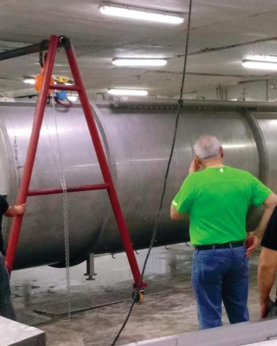 Instalación enfriador continuo proceso
